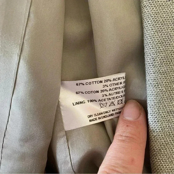 Helene Berman x Anthropologie Gray Metallic Threads Cotton Blazer: 10 - Picture 7 of 10